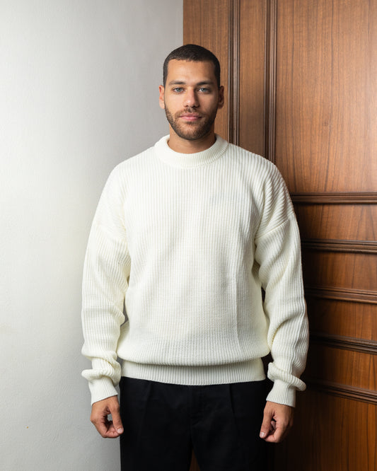 Cream Knitted Crewneck